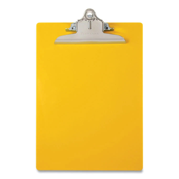 Recycled Plastic Clipboard With Ruler Edge, 1" Clip Capacity, Holds 8.5 X 11 Sheets, Yellow - Image 3