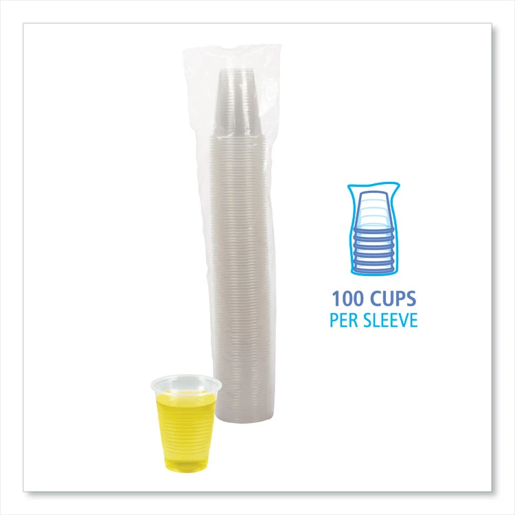 Translucent Plastic Cold Cups, 7 Oz, Polypropylene, 100/Pack - Image 4