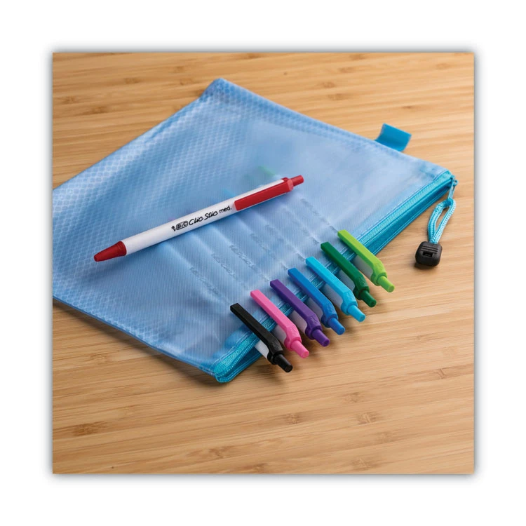 Bic Clic Stic Ballpoint Pen Value Pack, Retractable, Medium 1.2 Mm, Black Ink, White Barrel, 60/Pack - Image 4