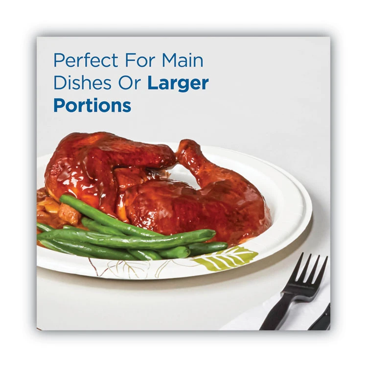 Dixie Pathways Heavyweight Oval Platters, 8.5 X 11, Green/Burgundy, 125/Pack - Image 6