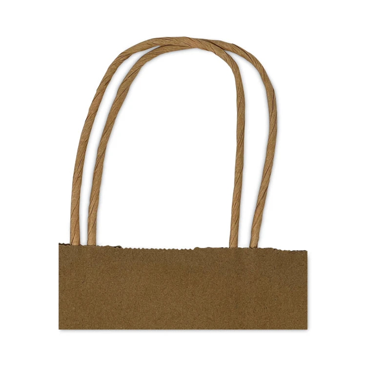 Kraft Paper Bags, Tempo, 8 X 4.75 X 10.5, Natural, 250/Carton - Image 4
