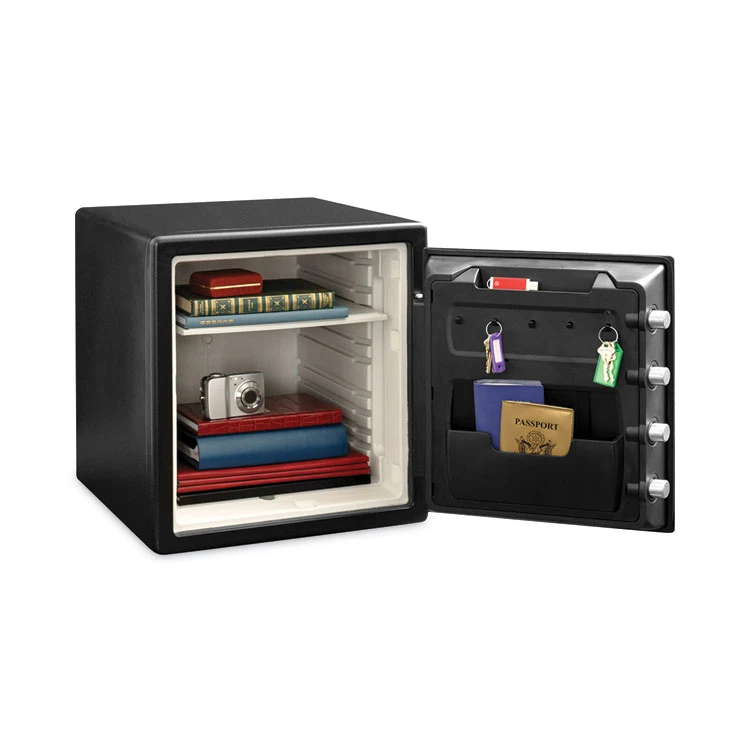 Fire-Safe With Biometric And Keypad Access, 1.23 Cu Ft, 16.3w X 19.3d X 17.8h, Black - Image 2