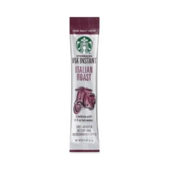 Starbucks VIA Ready Brew Coffee, 0.11 Oz, Italian Roast, 200/Carton