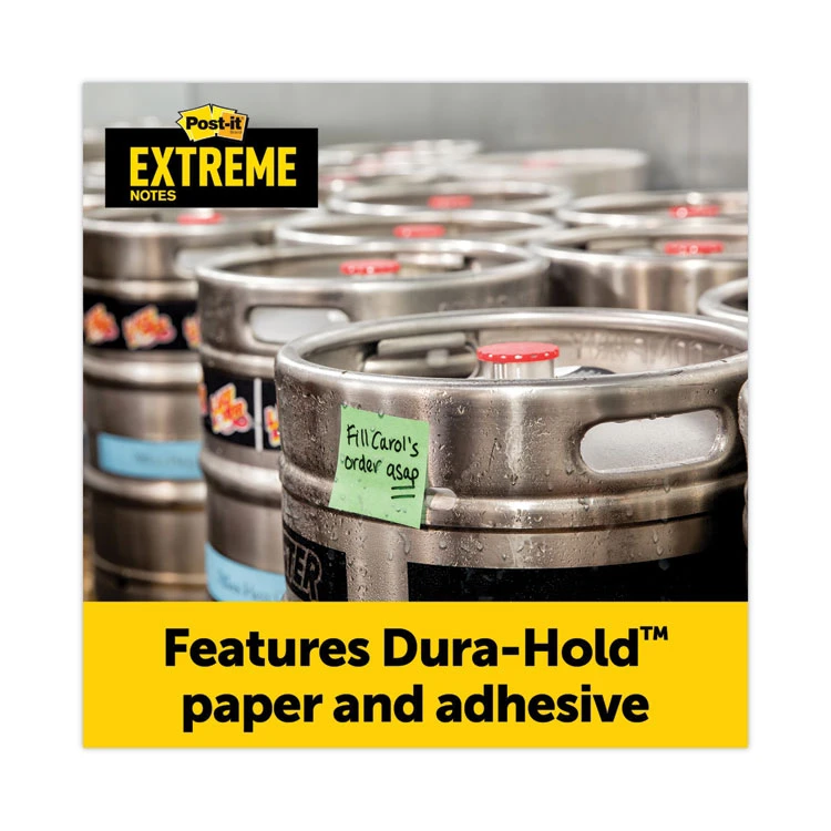 Water-Resistant Self-Stick Notes, 3" X 3", Assorted Colors, 45 Sheets/Pad, 12 Pads/Pack - Image 7