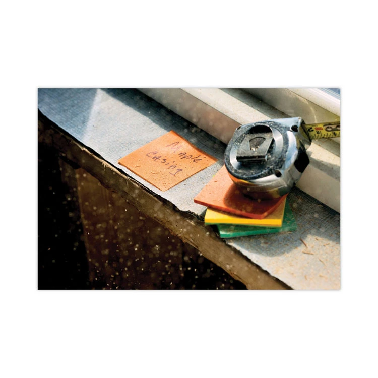 Water-Resistant Self-Stick Notes, 3" X 3", Assorted Colors, 45 Sheets/Pad, 12 Pads/Pack - Image 11