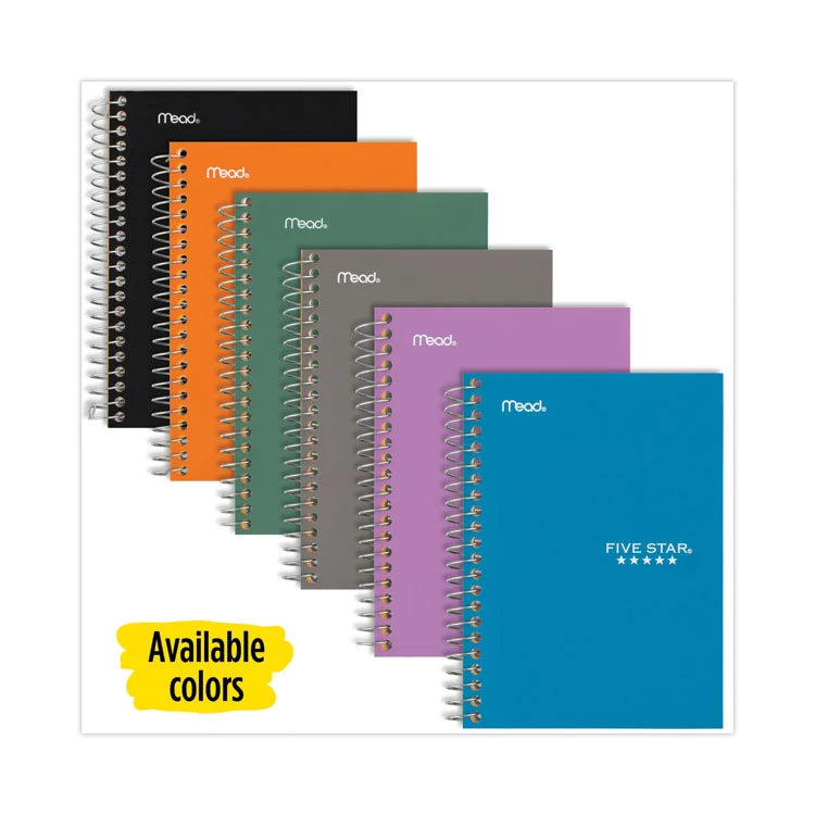 Wirebound Notebook With Two Pockets, 1-Subject, Medium/College Rule, Randomly Assorted Cover Color, (100) 7 X 4.38 Sheets - Image 3