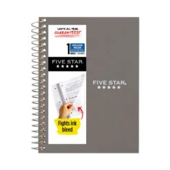 Wirebound Notebook With Two Pockets, 1-Subject, Medium/College Rule, Randomly Assorted Cover Color, (100) 7 X 4.38 Sheets