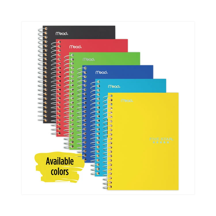 Wirebound Notebook With Two Pockets, 1-Subject, Medium/College Rule, Randomly Assorted Cover Color, (100) 7 X 4.38 Sheets - Image 4
