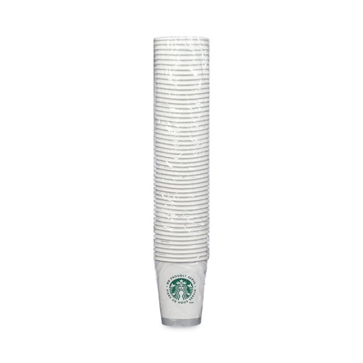 Hot Cups, 12 Oz, White With Green Starbucks Logo, 1,000/Carton - Image 3