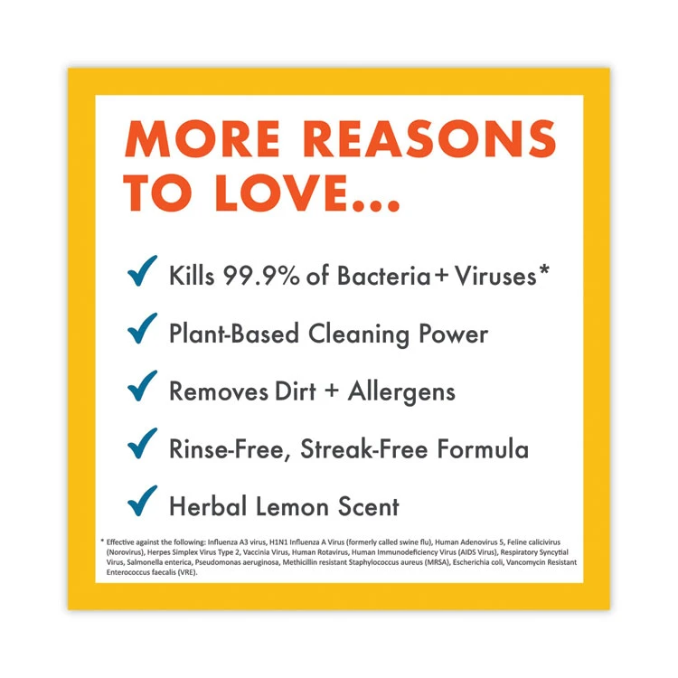 Disinfectant Cleaner, Lemon Scent, 28 Oz Bottle, 6/Carton - Image 5