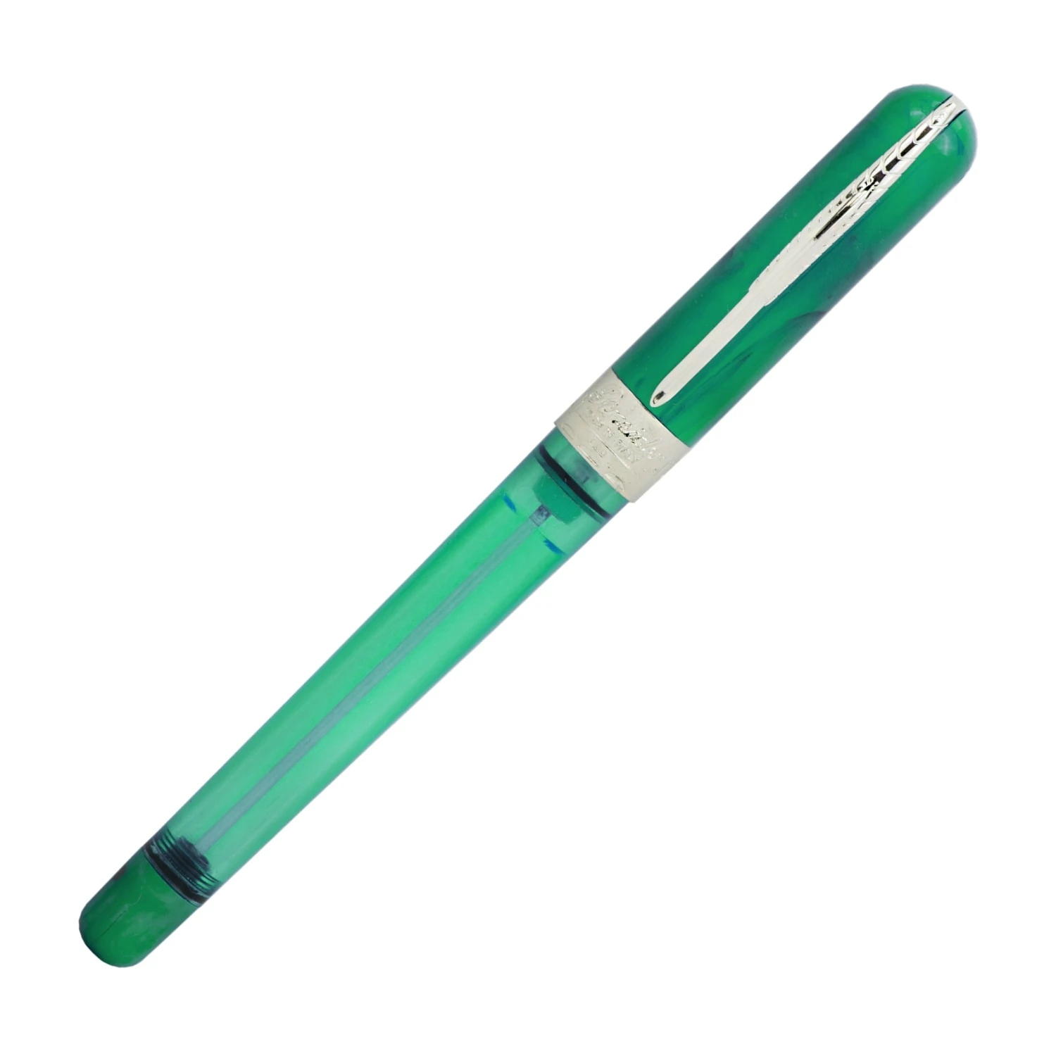 Pineider Avatar Twin Tank Touchdown Fountain Pen, Forest Green - Image 2