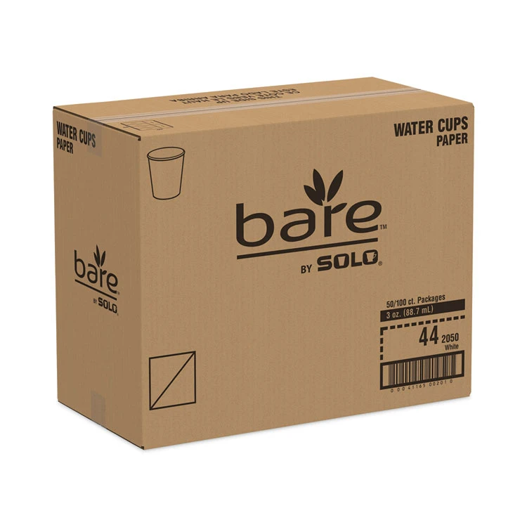 Solo White Paper Water Cups, 3 Oz, 100/Pack - Image 2