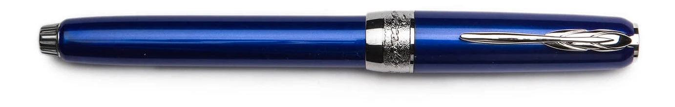 Pineider Full Metal Jacket Fountain Pen, Lightning Blue, 14K Gold Nib - Image 3