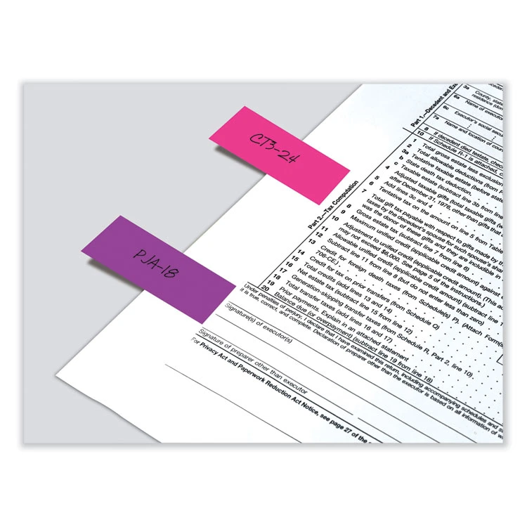 Post-it Page Flag Markers, Assorted Brights, 50 Flags/Pad, 4 Pads/Pack - Image 4