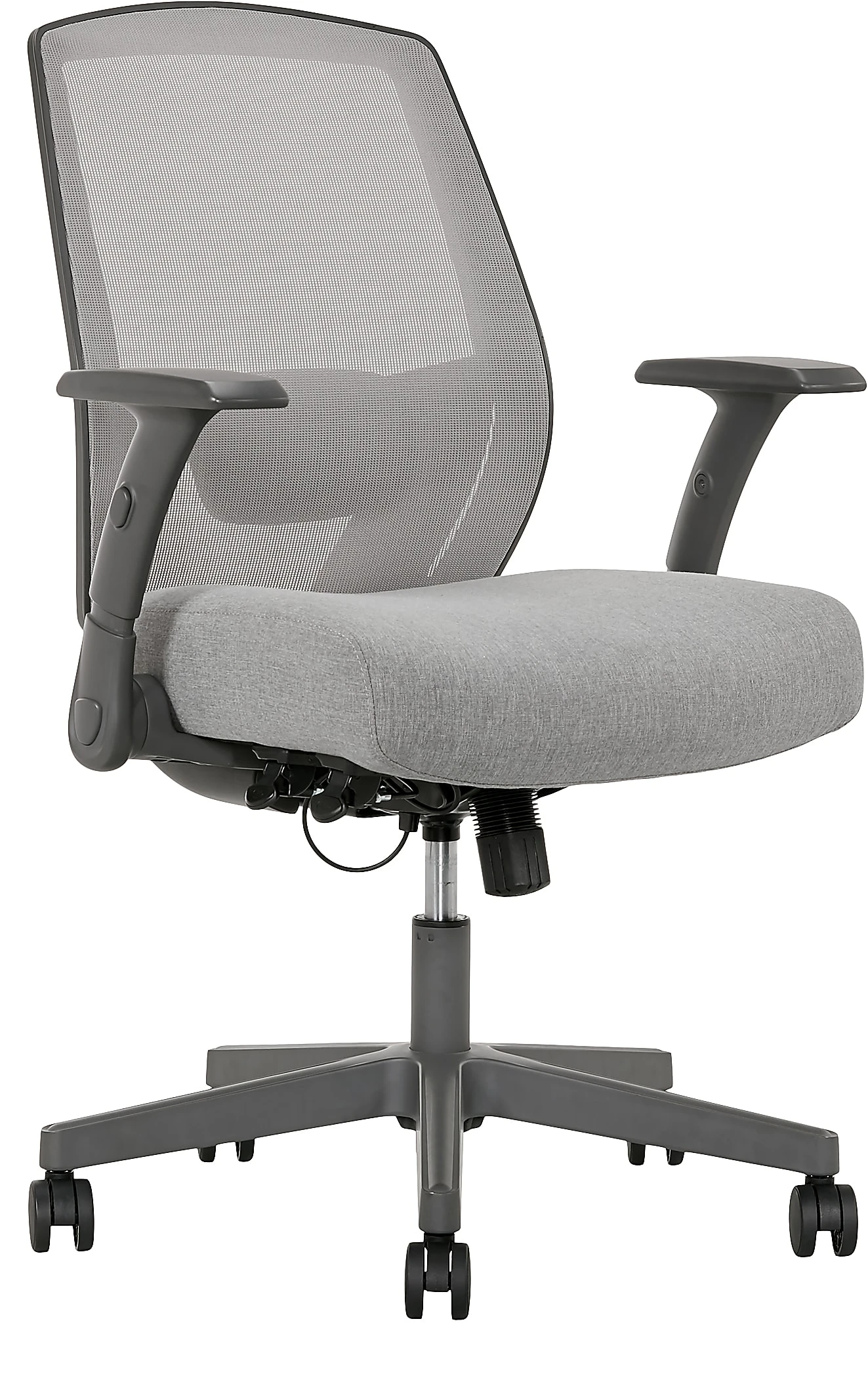 Serta® SitTrue™ Rayne Ergonomic Mesh/Fabric Mid-Back Task Chair, Gray