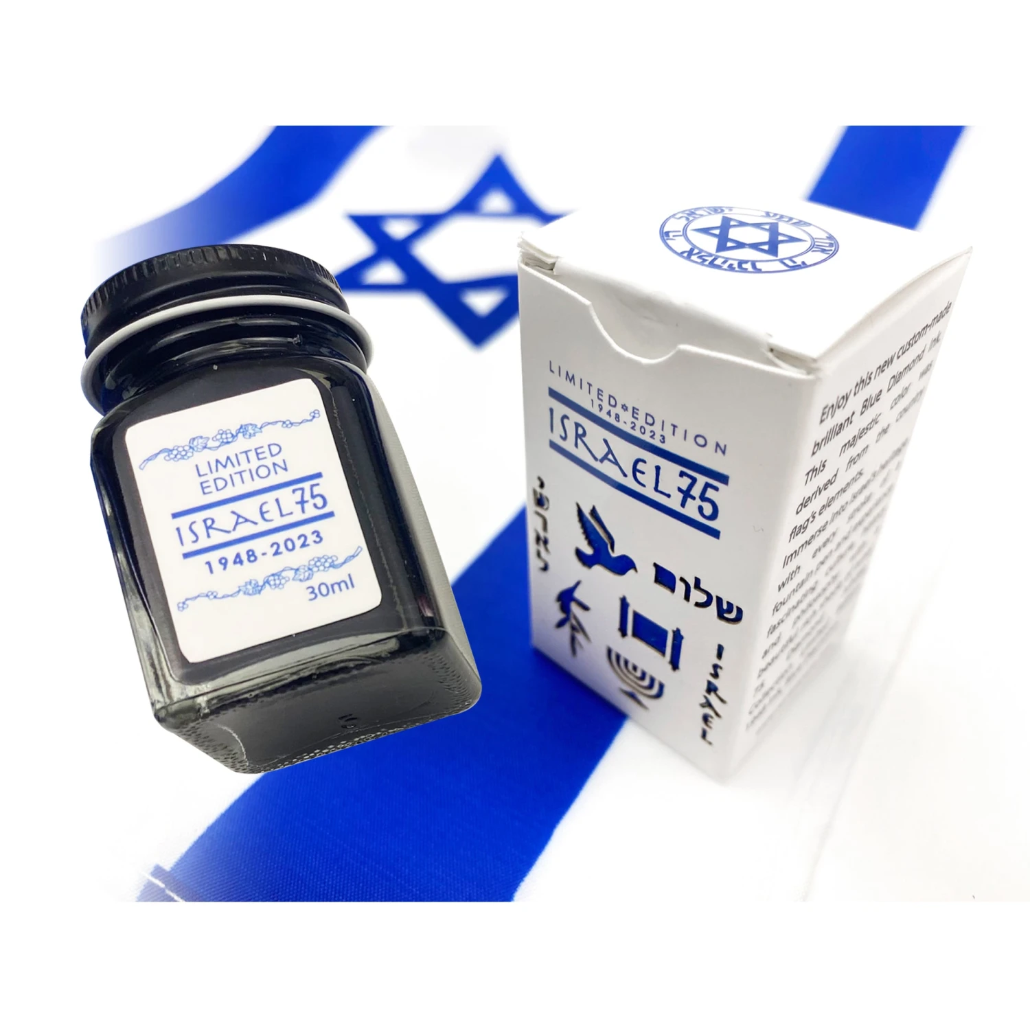 Conklin Israel 75th Anniversary Limited Edition Diamond Jubilee Fountain Pen Ink Bottle - Image 2