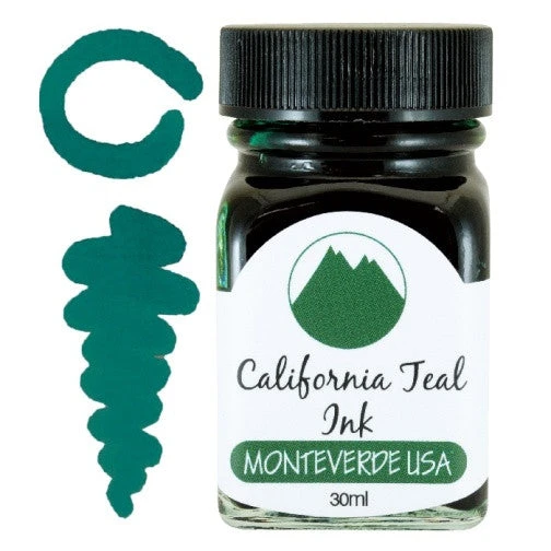 Monteverde 30ml Fountain Pen Ink Bottle, California Teal
