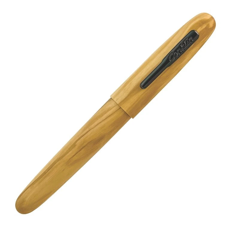 Conklin All American Limited Edition Olive Wood Rollerball Pen, Gunmetal Trim - Image 2