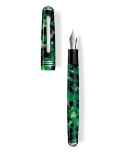 Tibaldi N60 Emerald Green Resin Fountain Pen, Palladium Trim, Extra-Fine Nib