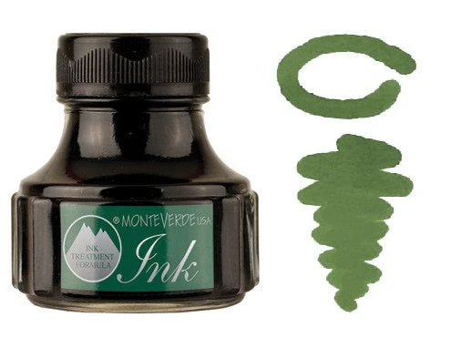 Monteverde 90ml Gemstone Fountain Pen Ink Bottle, Olivine