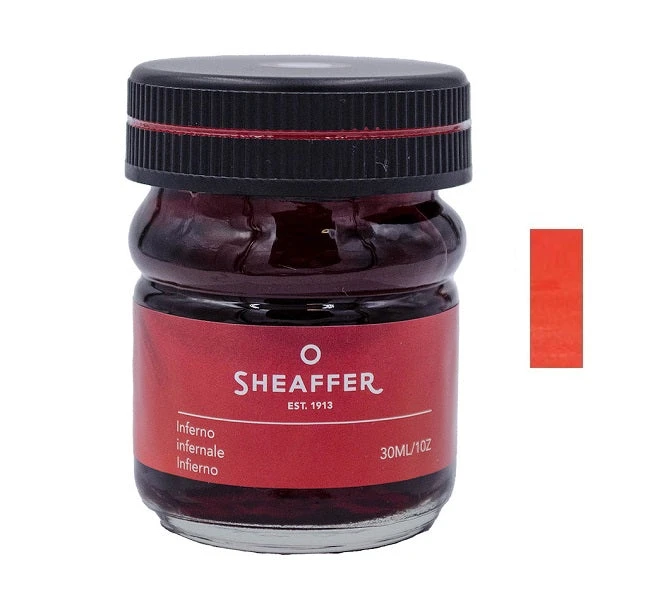 Sheaffer Intensity Fountain Pen & Ink Set, Herringbone Red, Medium Nib - Image 3