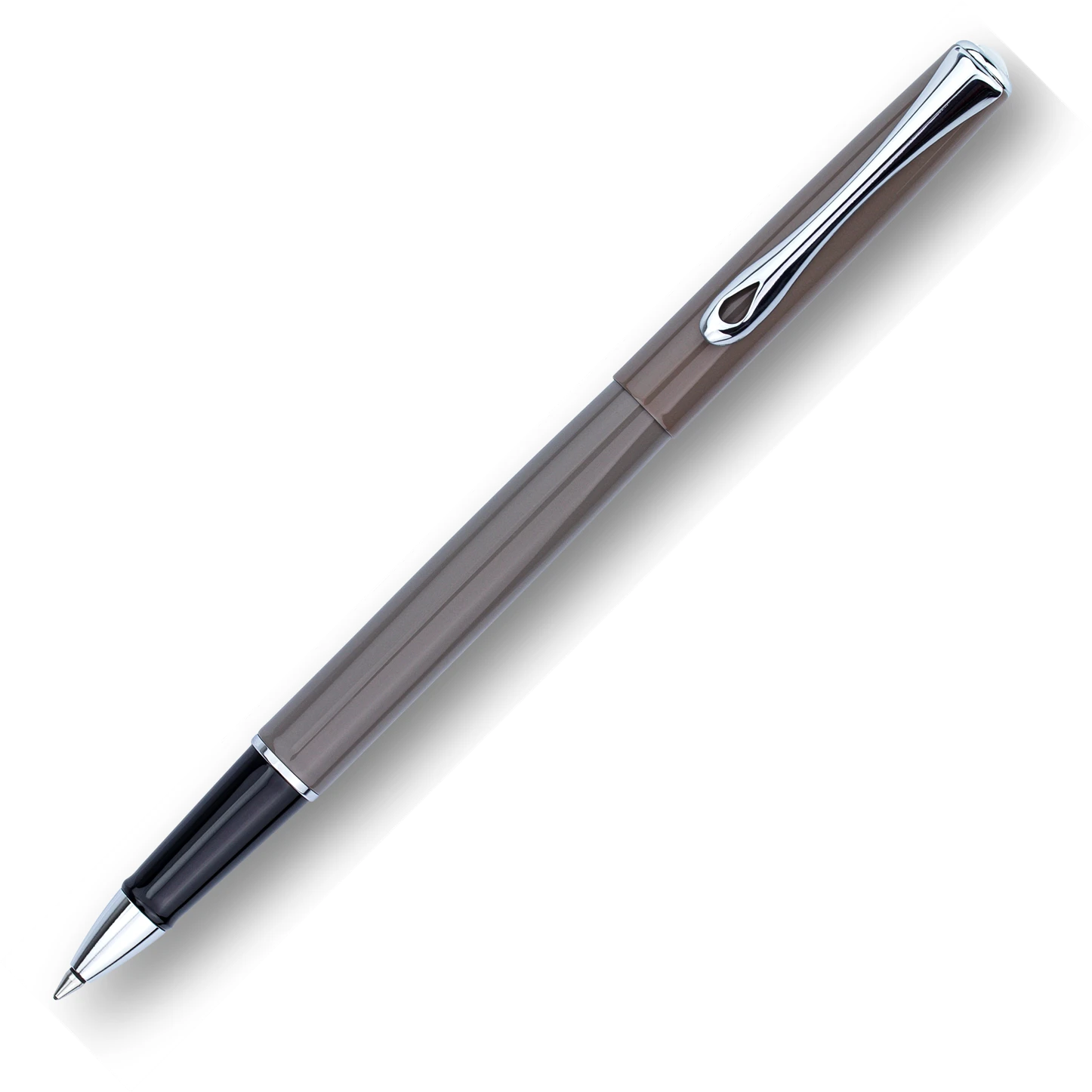 Diplomat Traveller Rollerball Pen, Taupe Grey & Chrome