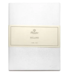 Pineider Notes Milano Leather Notebook, Pure White, Lined Ivory Paper