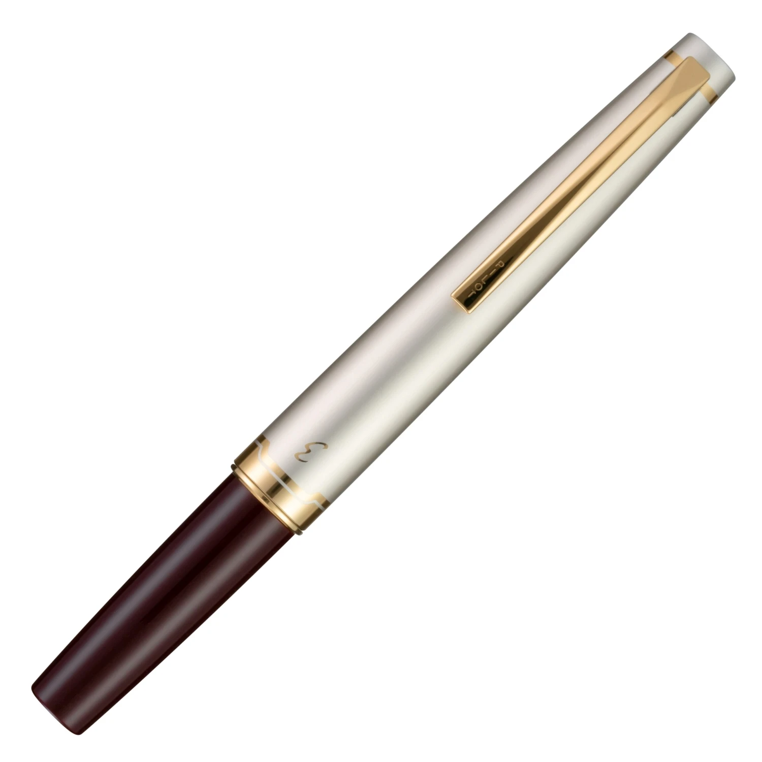 Pilot E95s Fountain Pen, Burgundy, Ivory And Gold - Image 2