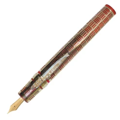 Stipula Davinci Fosco Maraini LE Capless Fountain Pen, Red & Gold, Ultra-Fine 14kt Sti-Flex Nib