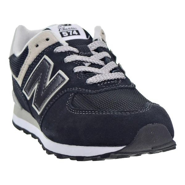 New Balance 574 Core Big Kid's Shoes Black/Grey - Image 2
