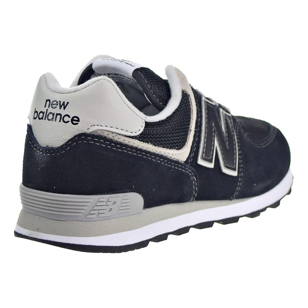 New Balance 574 Core Big Kid's Shoes Black/Grey - Image 3