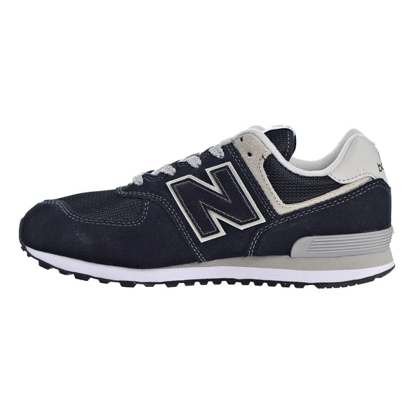 New Balance 574 Core Big Kid's Shoes Black/Grey - Image 4