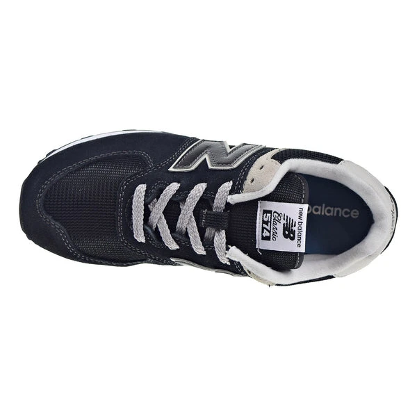 New Balance 574 Core Big Kid's Shoes Black/Grey - Image 5