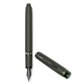 Pineider Alchemist Zeolite Fountain Pen, Krakatoa Green, Fine 14K Nib