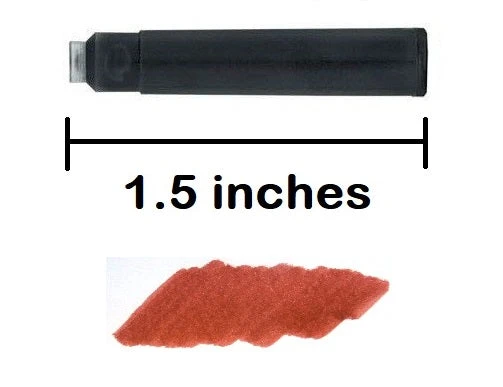 24 Standard International Short Fountain Pen Ink Cartridges, Dragon Red - Image 3